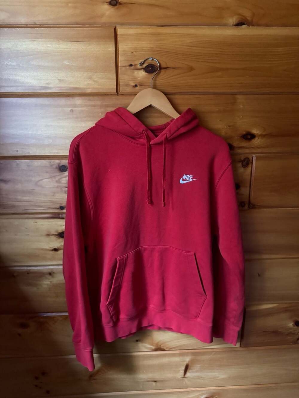 Nike Sportswear Pullover Hoodie Red Size M